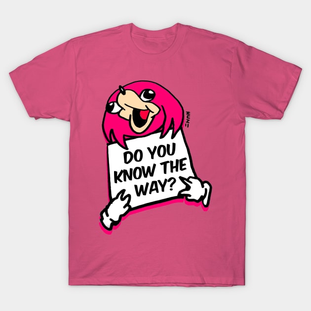 Do You Know the Way Knuckles Meme T-Shirt by sketchnkustom